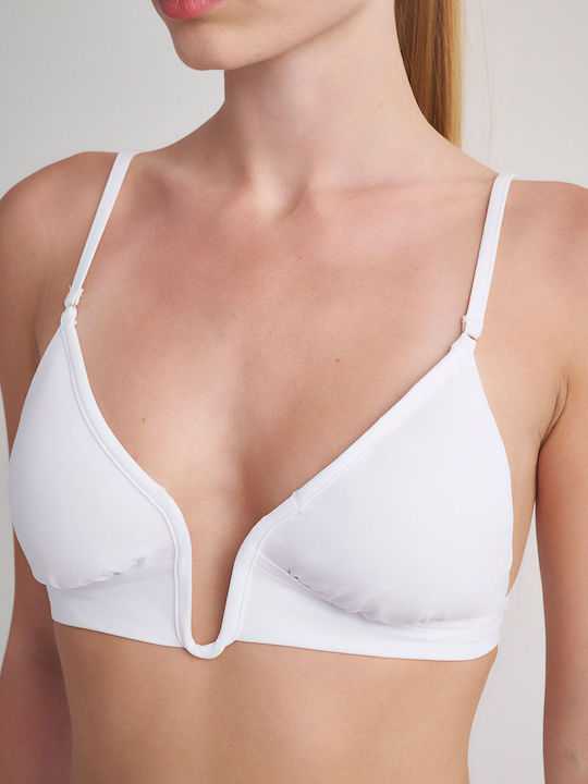 SugarFree Fashion Bikini Top με Ενίσχυση Λευκό