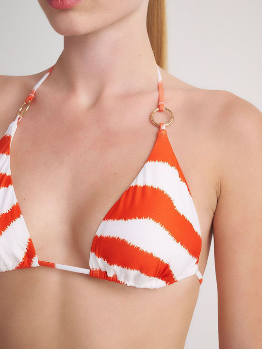 Padded Triangle Bikini Top Orange