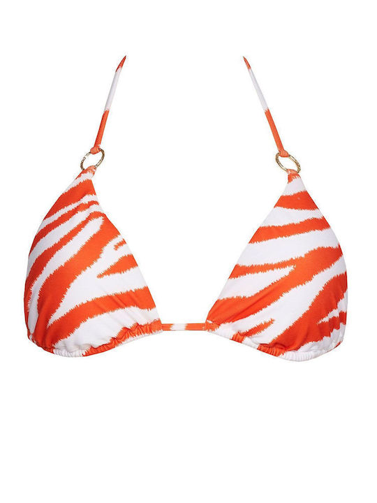 Padded Triangle Bikini Top Orange
