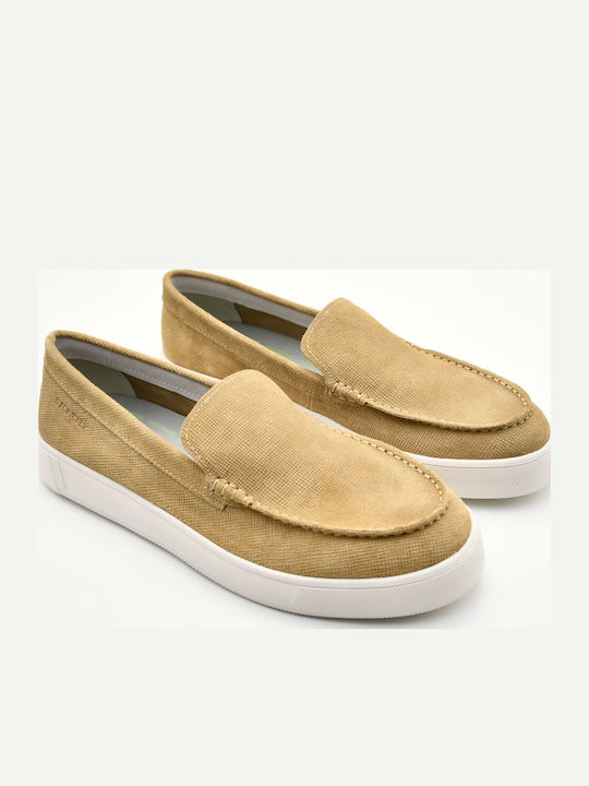 Δερμάτινα Ανδρικά Loafers σε Μπεζ Χρώμα