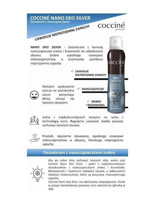 Nano Deo Silver Coccine 400 Ml Shoe Deodorant Freshener