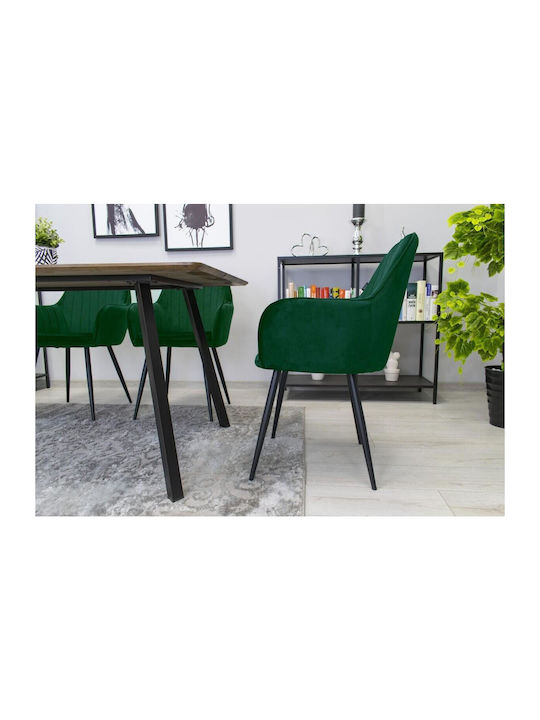 Scaune Bucătărie Catifelate Verzi 1buc 57.5x56.5x86.5buc