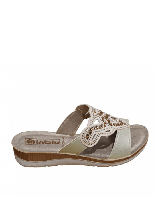 Inblu Damen Flache Sandalen in Beige Farbe