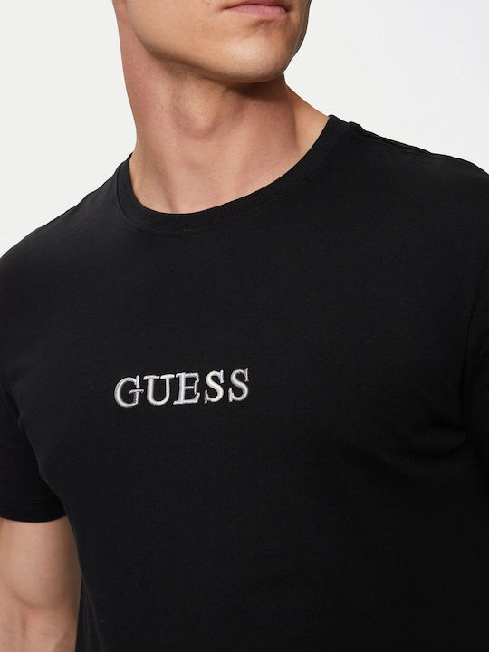 Guess Tricou pentru bărbați cu mâneci scurte BLACK