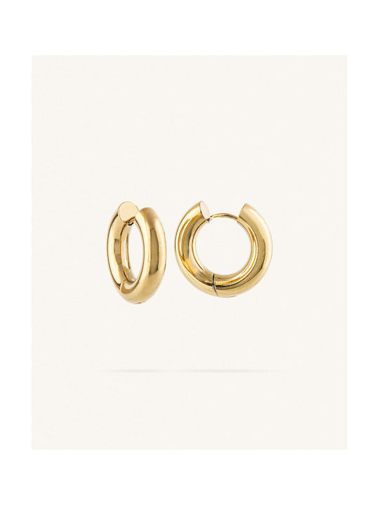 StanStefan Earrings Hoops made of Steel Gold Plated