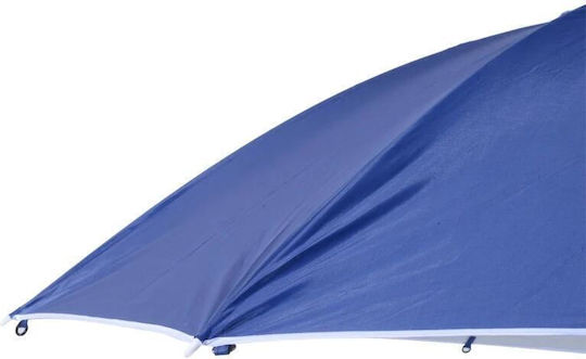 Folding Beach Umbrella Diameter 2.1m Blue
