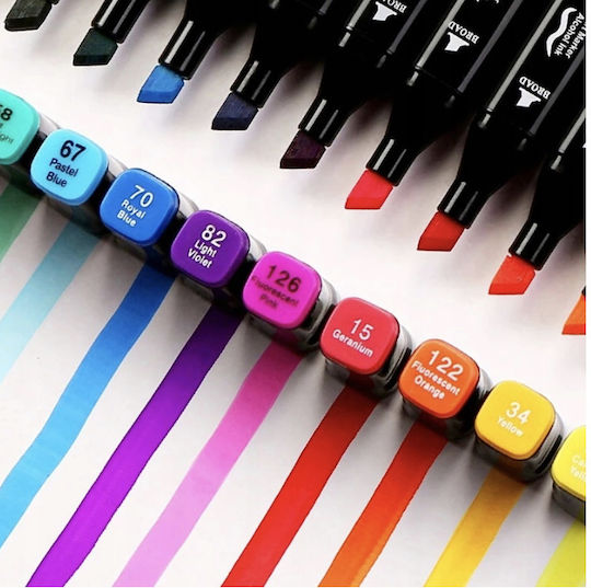 Alcohol Markers Markers Double-sided Markers + Bag 80 Pieces