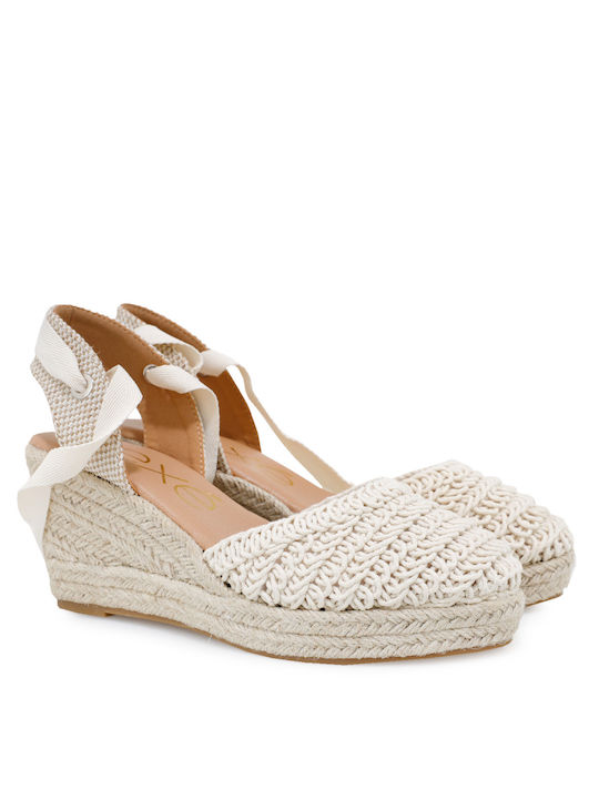 Exe Women's Fabric Platform Espadrilles Beige