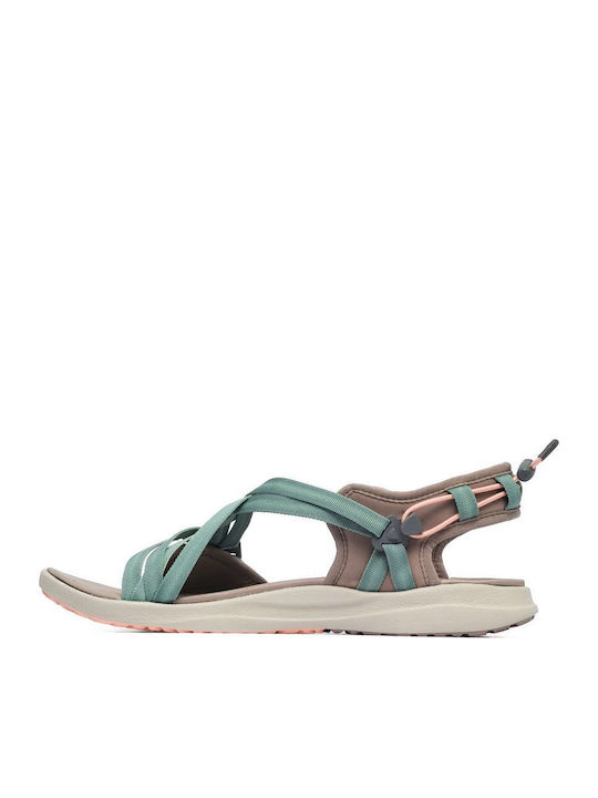 Women's Flat Sandals Sporty in Green Color