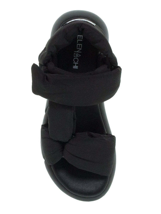 Elena Iachi Women's Flat Sandals in Black Color