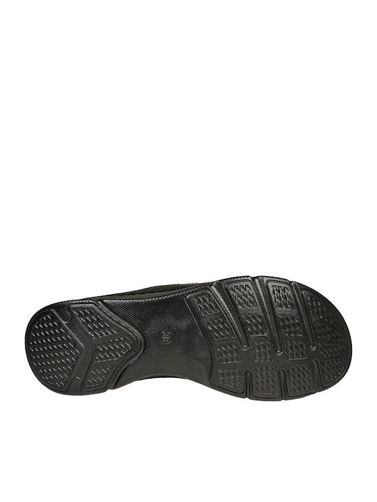 Leather Women's Flat Sandals Anatomic in Black Color