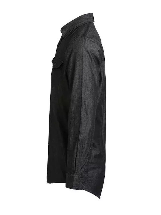 Cu mânecă lungă Denim Cămașă Negru