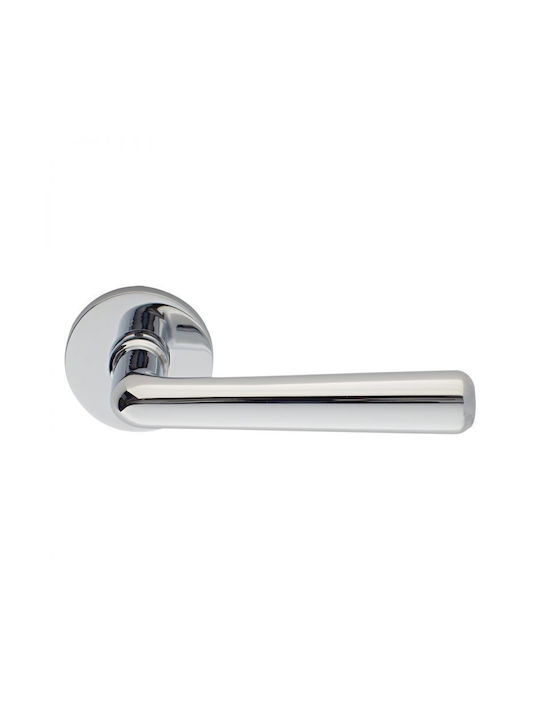 Door Handle 2201 Zogometal Lock Type Wc Pair Rosette Nickel Matte Brass