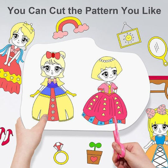 Rola de hârtie autoadezivă tăietoare pentru desenat și colorat 3m X 30 cm Design Prințesă