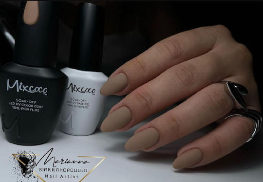 Mixcoco Frozen Top Coat for Regular Nail Polish Matte 15ml
