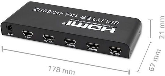 Qoltec HDMI Splitter 51799 5901878517995