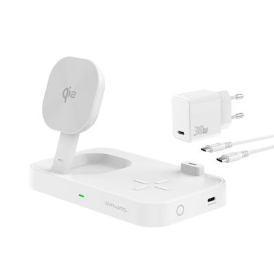 4Smarts Ladestation und Kabel USB-C 30W in Weiß Farbe (540998)