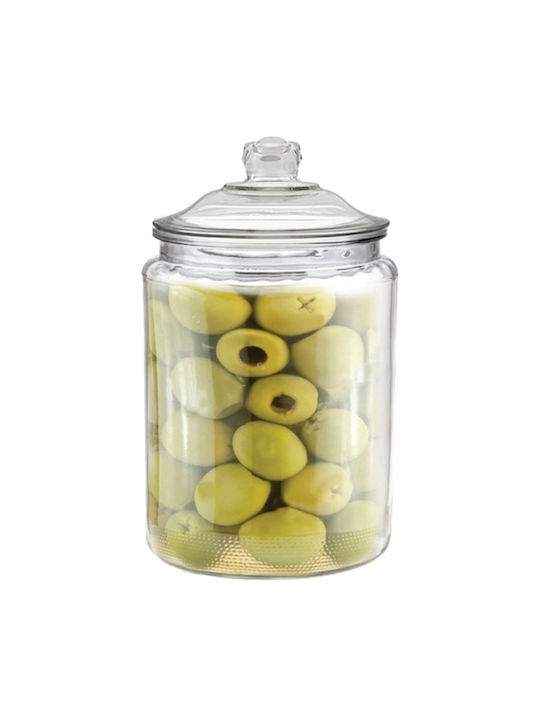 Set 1pcs Jars General Use with Airtight Lid Glass 16x16x25cm