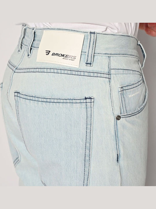 Ανδρικό Παντελόνι Τζιν με Loose Εφαρμογή Light Blue
