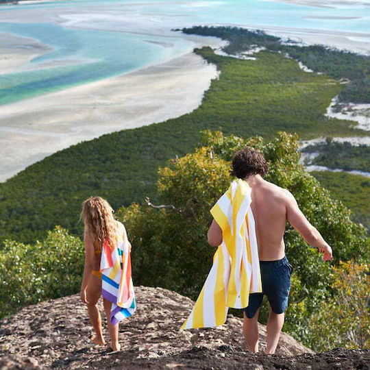 Dock & Bay Quick Dry Cabana Πετσέτα Microfiber Σώματος Κίτρινη 160x90εκ.