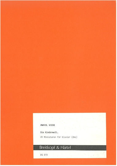 Breitkopf & Hartel Vieru - Die Kinderwelt, 20 Miniaturen Fur Klavier Sheet Music for Piano