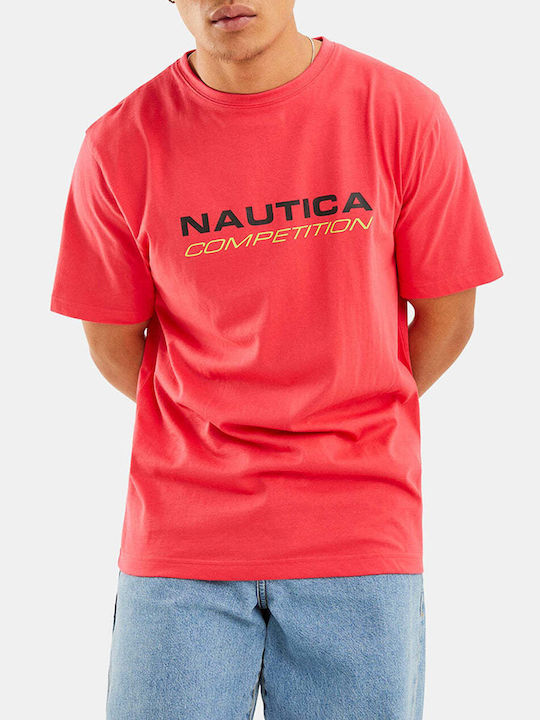 Nautica T-shirt Bărbătesc cu Mânecă Scurtă Coral