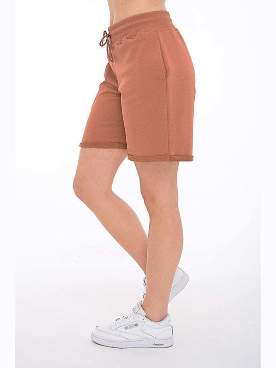 Women's Sporty Bermuda Shorts Brown