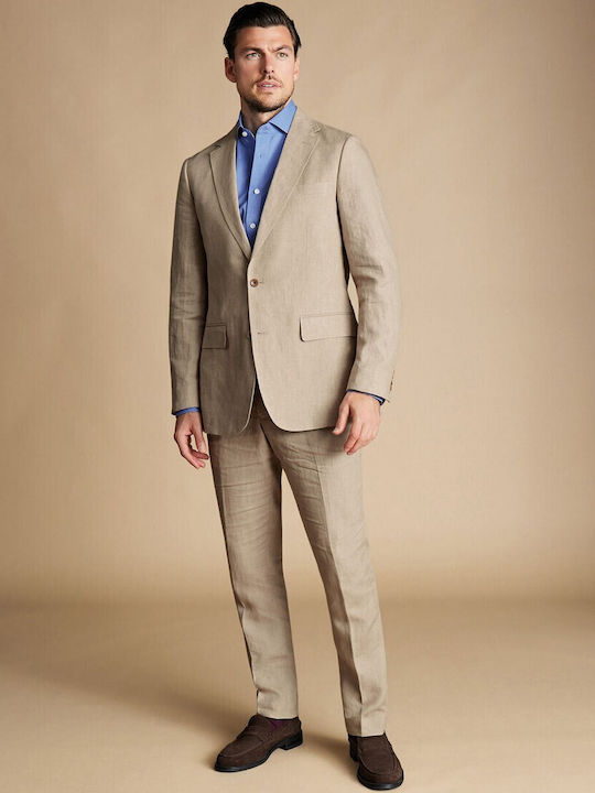 Charles Tyrwhitt Vara Sacou bărbați Beige