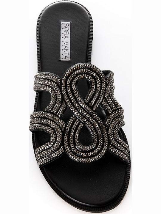 Sandale Casual Damă De Piele Negru