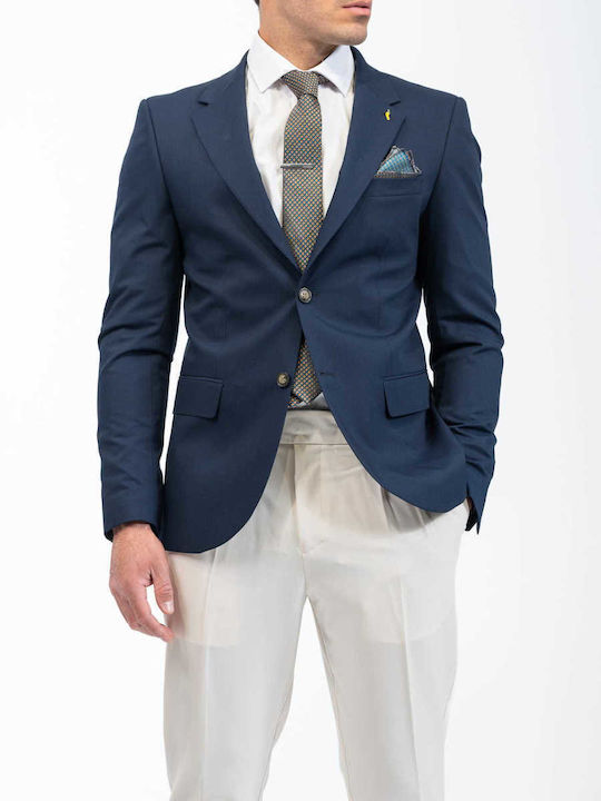 Men's Suit Jacket Slim Fit Navy Blue