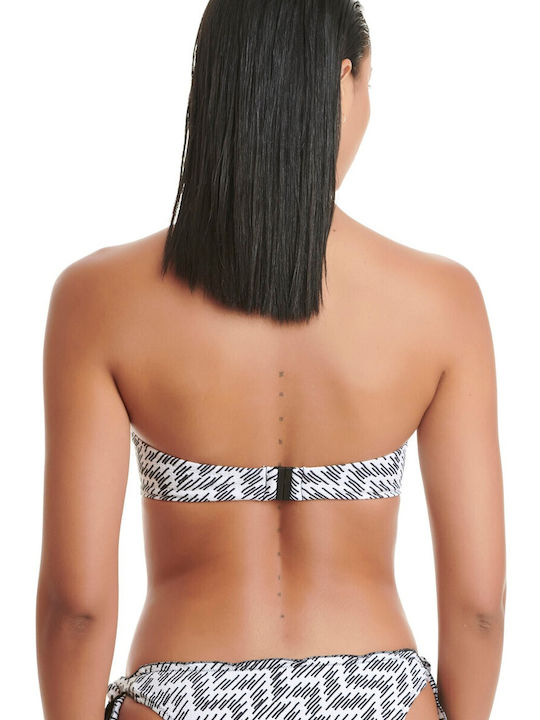 Erka Mare Strapless Bikini Top με Ενίσχυση Λευκό