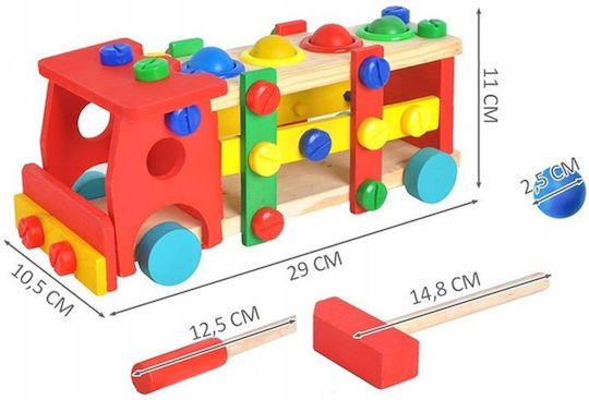 Zola Interactive Wooden Toy Car 4 Balls Screws Tools Included