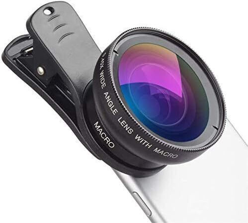 Zoom Lens Phones Tablets Zola 0.45x 12.5x Macro Clip 7x3x5 Cm Black