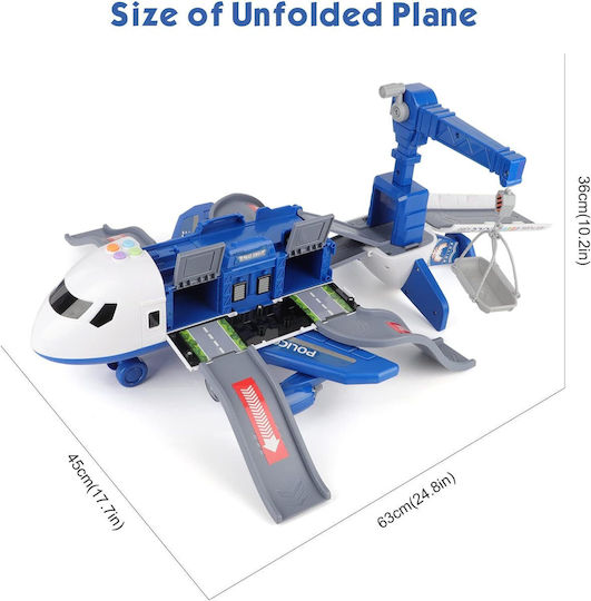 Large Police Plane Zola Multifunctional Foldable Parking Crane Cars Included Dimensions 37-63