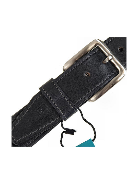 Rain Men's Leather Wide Belt Black