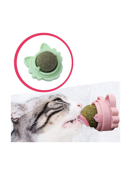 Katzenspielzeug Ball Grün mit Katzenminze