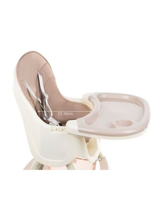 Kruzzel Καρεκλάκι Φαγητού 3 in 1 με Ρυθμιζόμενο Ύψος Pink