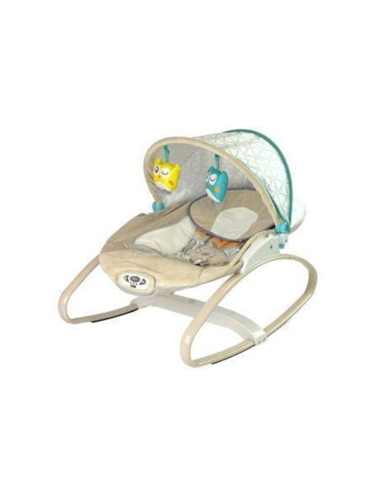 Lean Toys Electric Relax pentru Bebeluși cu Muzică și Vibrații Bej pentru Copil până la 18kg