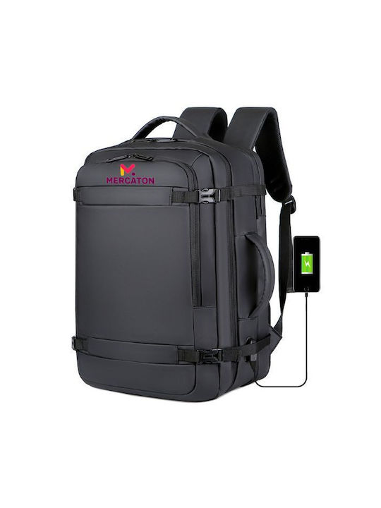 Rucsac Impermeabil & Antifurt cu Port USB Negru 29lt