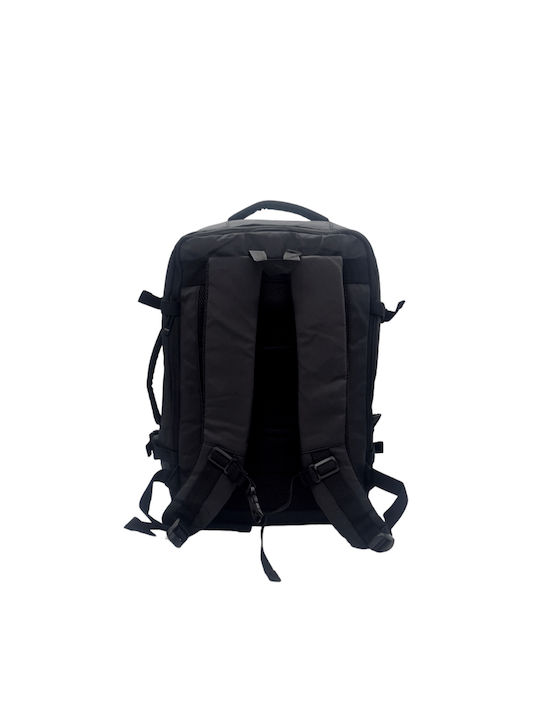 Borsa Nuova Men's Fabric Backpack Waterproof with USB Port Black