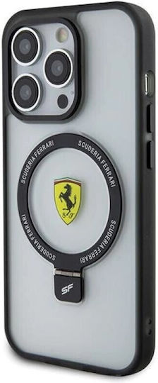 Ferrari Umschlag Rückseite Kunststoff / Silikon Schwarz (iPhone 15 Pro)