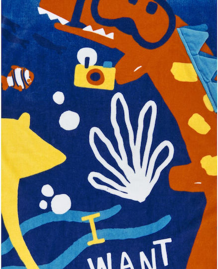 Tuc Tuc Kids Beach Towel Blue 150x75cm