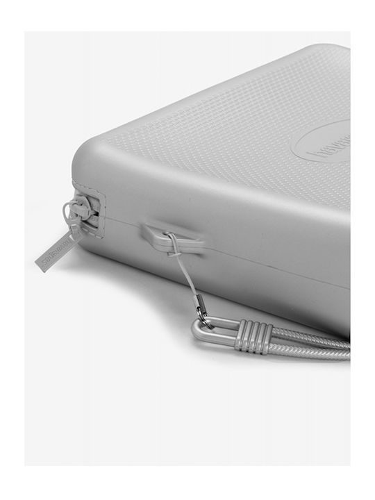 Damen Necessaire Beach in Silber Farbe 17cm