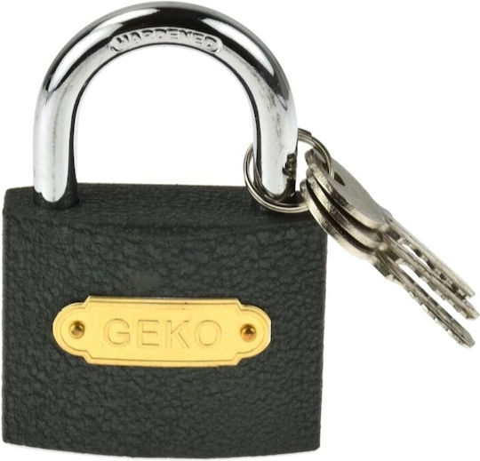 Geko Padlock Brass with Key 63mm Gray 1pcs