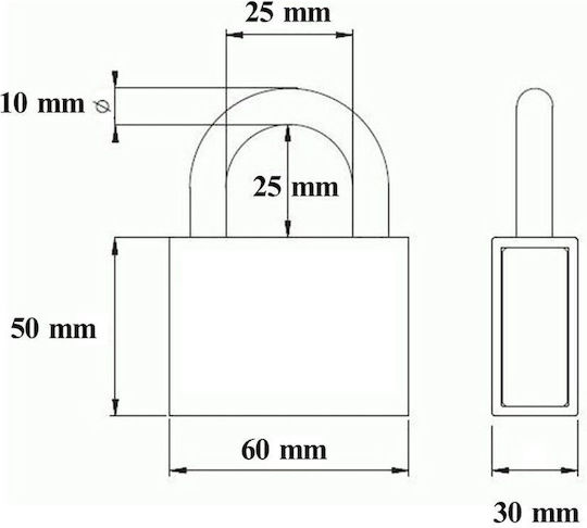 Blossom Lăcăt Potcoavă cu cheie 60mm Black 1buc