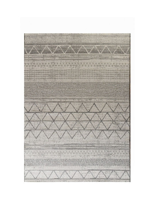 Tzikas Carpets Novo 54156 Χαλί Ορθογώνιο Καλοκαιρινό Ψάθινο Μαυρο-ασημι