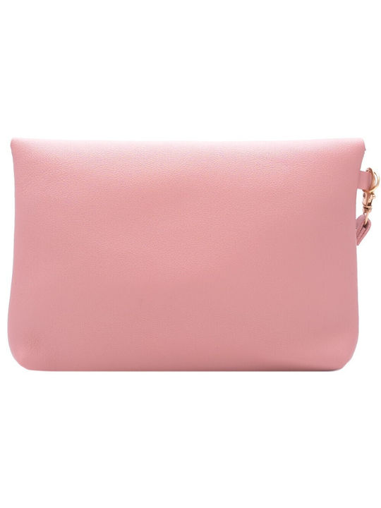 Toiletry Bag with Metallic Clasp, Powder Pink