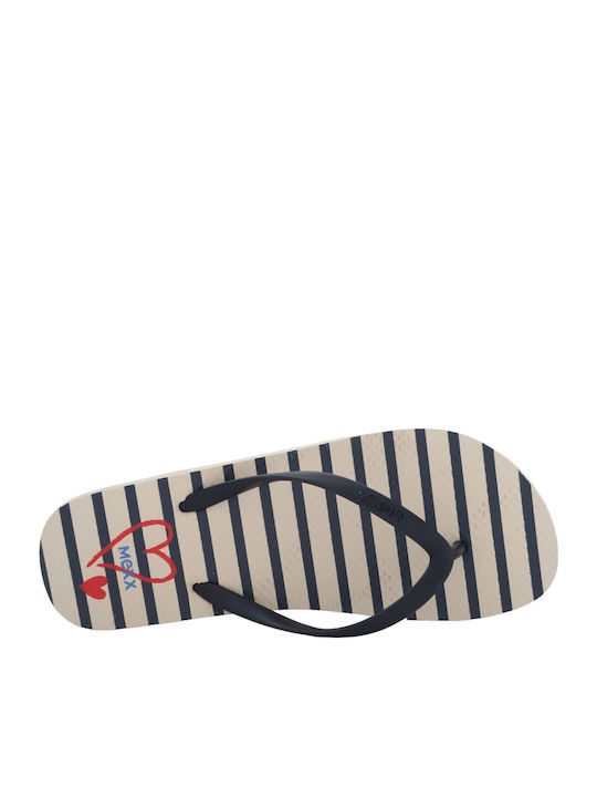Women's Flip Flops Ecru/Blue