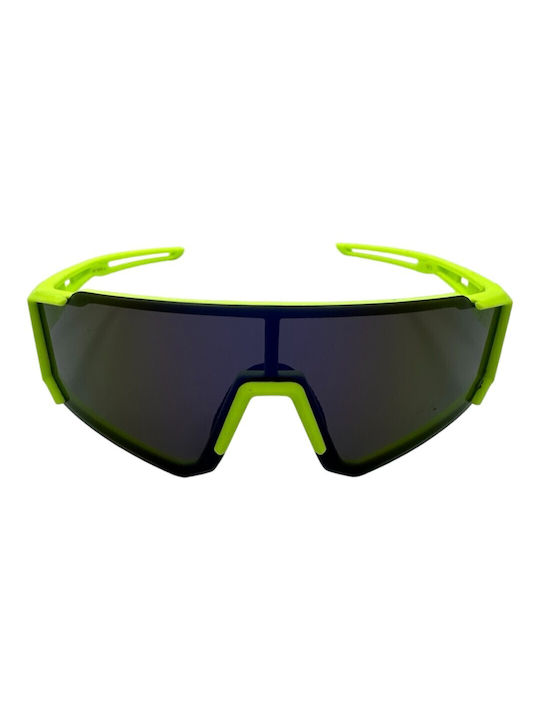 V-store Sunglasses with Green Plastic Frame and Gray Lens 9815-01