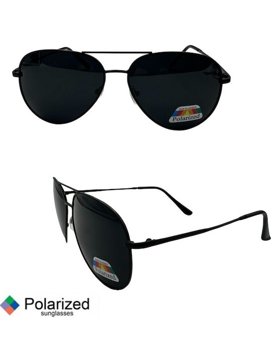 V-store Unisex Γυαλιά Ηλίου με Μαύρο Μεταλλικό Σκελετό και Μαύρο Polarized Καθρέφτη Φακό POL8341BLACK
